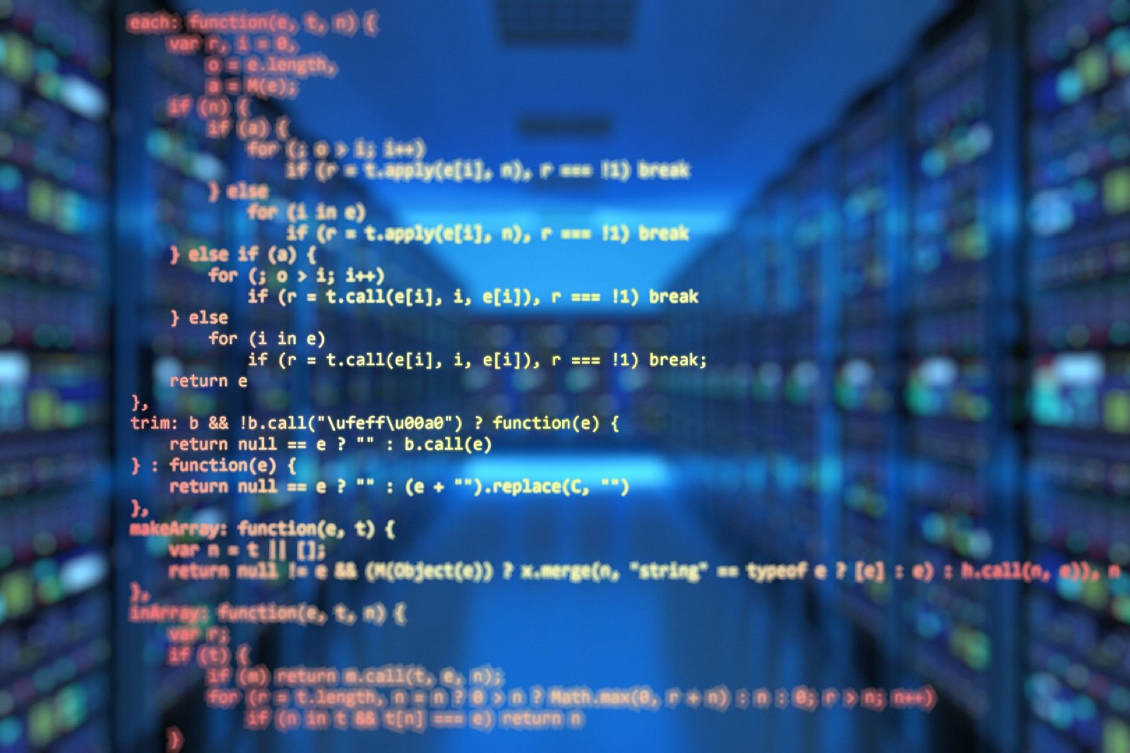 Salle de serveurs avec logiciels open source, illustration de l'infrastructure numérique pour une PME